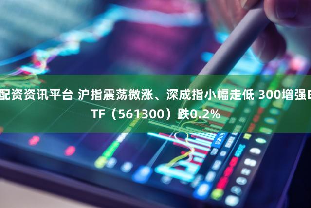 配资资讯平台 沪指震荡微涨、深成指小幅走低 300增强ETF（561300）跌0.2%