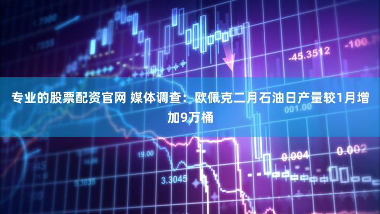 专业的股票配资官网 媒体调查：欧佩克二月石油日产量较1月增加9万桶