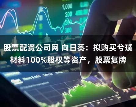 股票配资公司网 向日葵：拟购买兮璞材料100%股权等资产，股票复牌