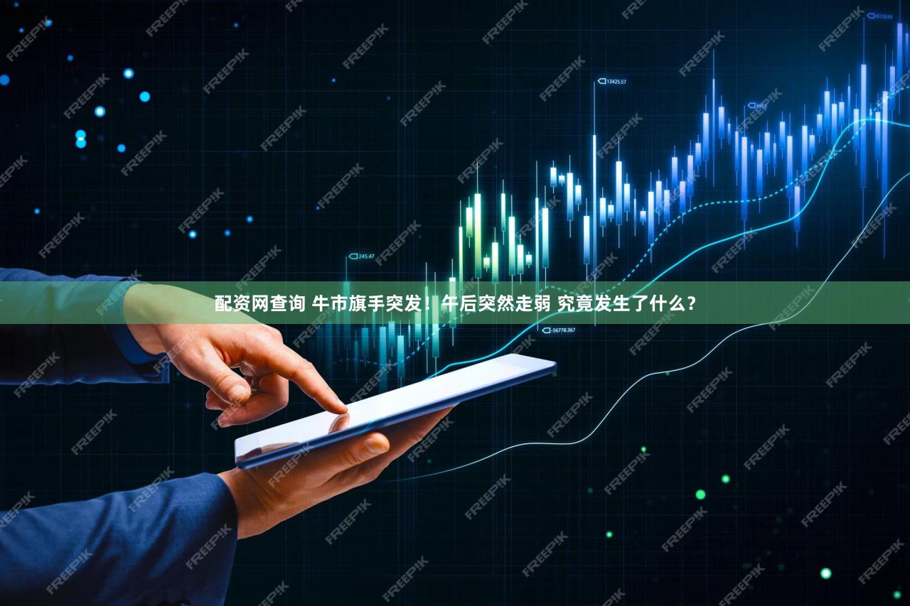配资网查询 牛市旗手突发！午后突然走弱 究竟发生了什么？