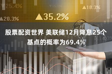 股票配资世界 美联储12月降息25个基点的概率为69.4%