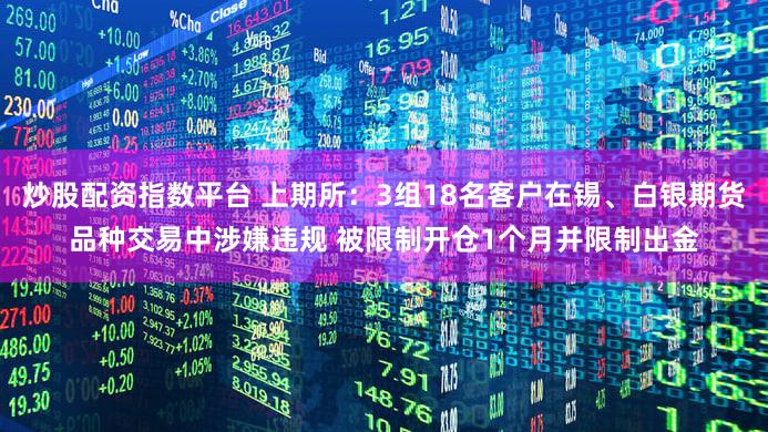 炒股配资指数平台 上期所：3组18名客户在锡、白银期货品种交易中涉嫌违规 被限制开仓1个月并限制出金