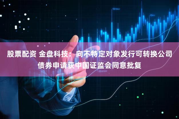 股票配资 金盘科技：向不特定对象发行可转换公司债券申请获中国证监会同意批复