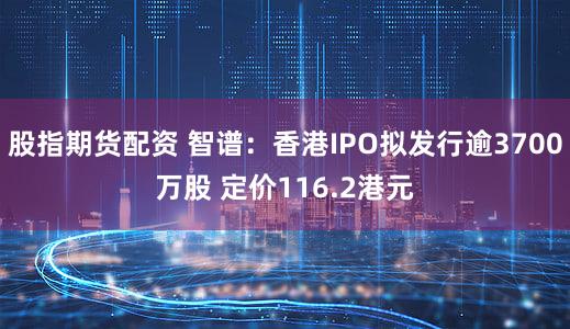 股指期货配资 智谱：香港IPO拟发行逾3700万股 定价116.2港元